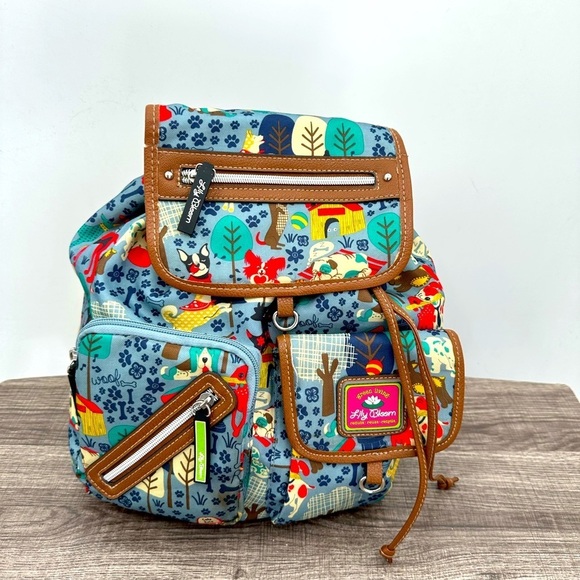 LILY BLOOM colorful unisex nature pet small whimsical lightweight fun backpack - Picture 1 of 15